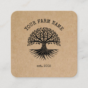 Carte De Visite Carré Végétal cru Agricole biologique Fruit Vegetable