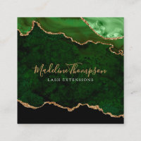 Velvet moderne vert marbre Agate Carré géographiqu