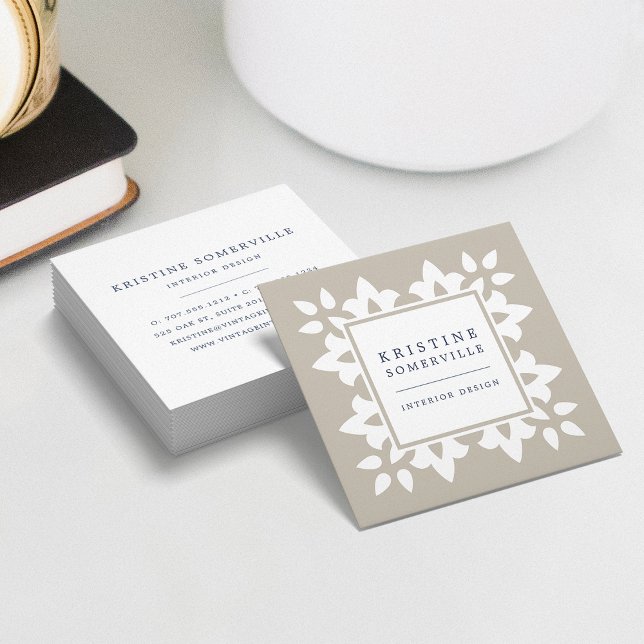 Carte De Visite Carré Vert | Carré géométrique marocain (Créateur téléchargé)