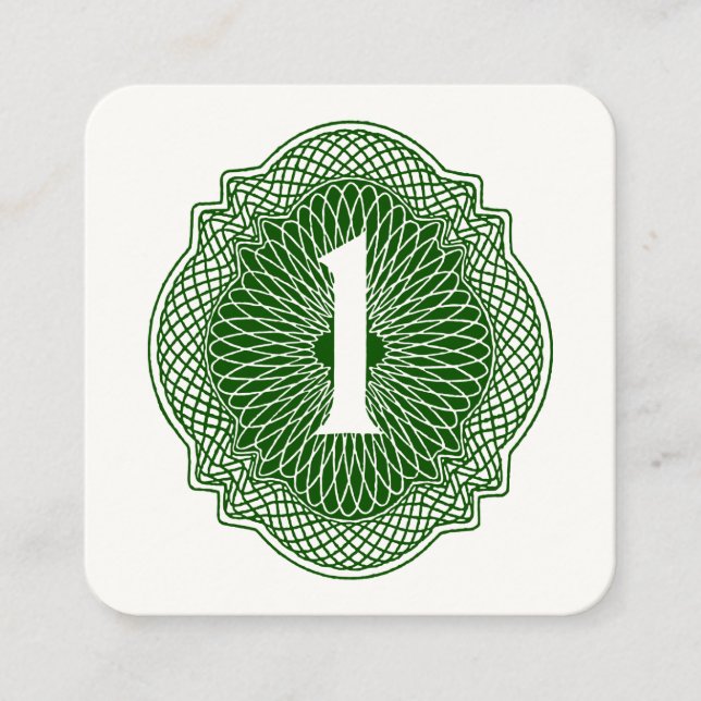 Carte De Visite Carré Vieux argent (Devant)