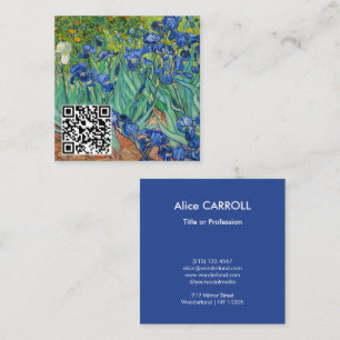 Carte De Visite Carré Vincent Van Gogh - Irises - Code QR