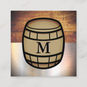 Carte De Visite Carré Vintage   Feuille métallique   Corps du crayon