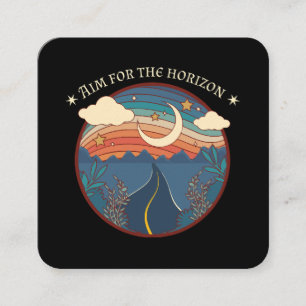 Carte De Visite Carré Viser l'horizon voyage nature roadtrip