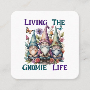 Carte De Visite Carré Vivre La Vie Gnome