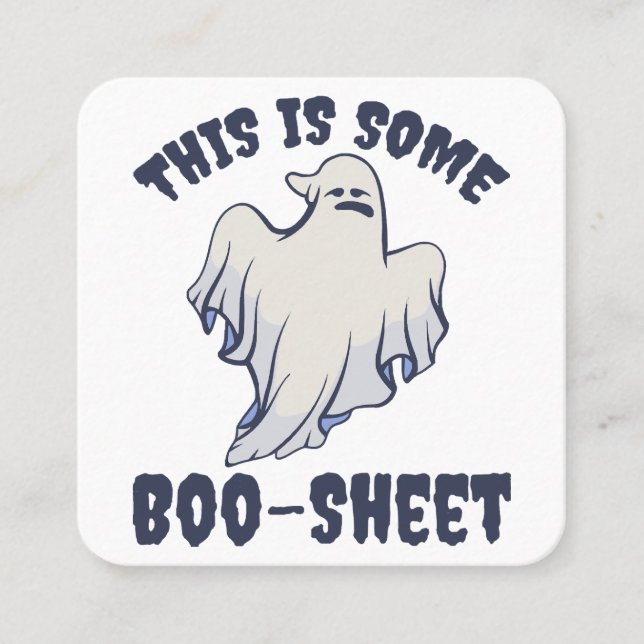 Carte De Visite Carré Voici un Boo Sheet Sassy Ghost (Devant)