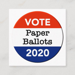 Carte De Visite Carré Vote Bulletin de vote Élection présidentielle 2020