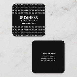 Carte De Visite Carré Votre logo Motif et nom commercial modifiable