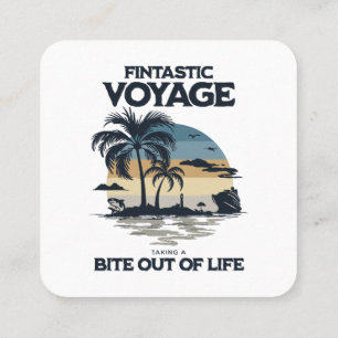 Carte De Visite Carré Voyage Fintastique Prendre Une Bouchée De La Vie