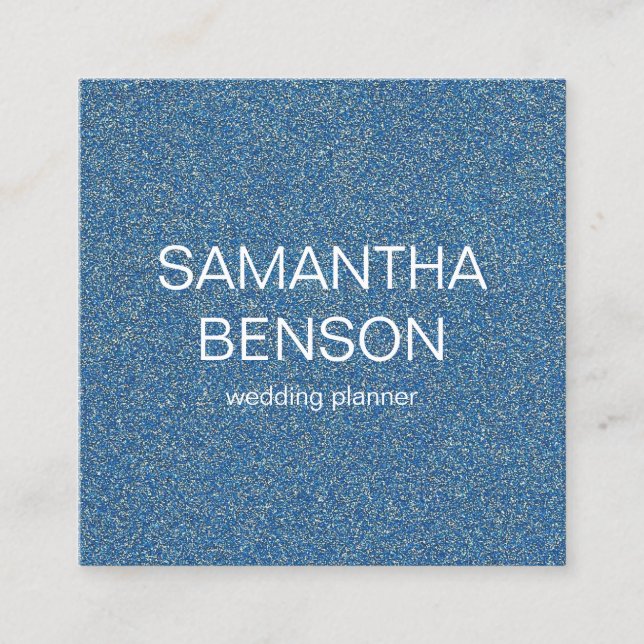 Carte De Visite Carré Wedding planner d'aquarelle turquoise (Devant)
