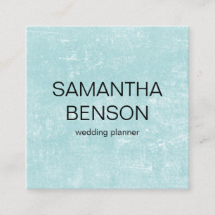 Carte De Visite Carré Wedding planner d'aquarelle turquoise