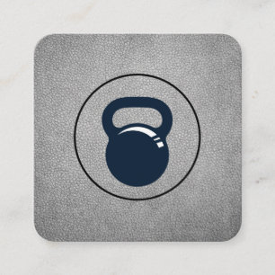 Carte De Visite Carré Weight Lifter Personal Trainer Kettle Bell