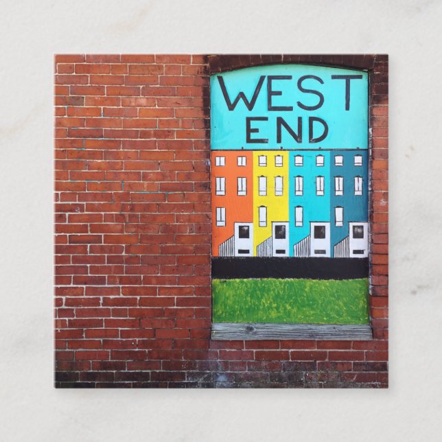 Carte De Visite Carré west end city wall art (Devant)