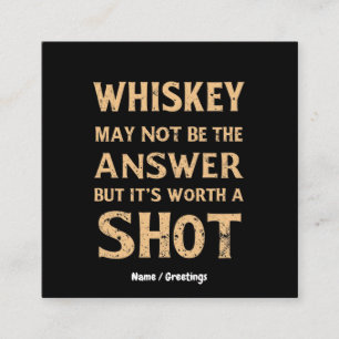 Carte De Visite Carré Whiskey n’est peut-être pas la réponse, mais ça va