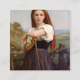 Carte De Visite Carré William Bouguereau Shepherdess