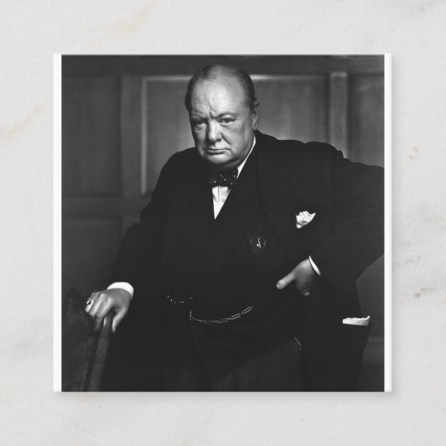 Carte De Visite Carré Winston Churchill (Devant)