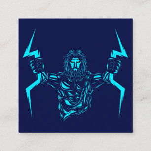 Carte De Visite Carré Zeus mythologie pop art