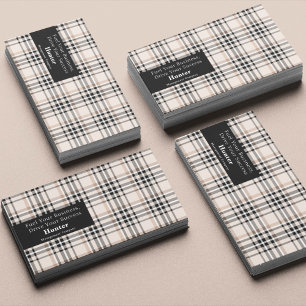 Carte de visite carreaux beige