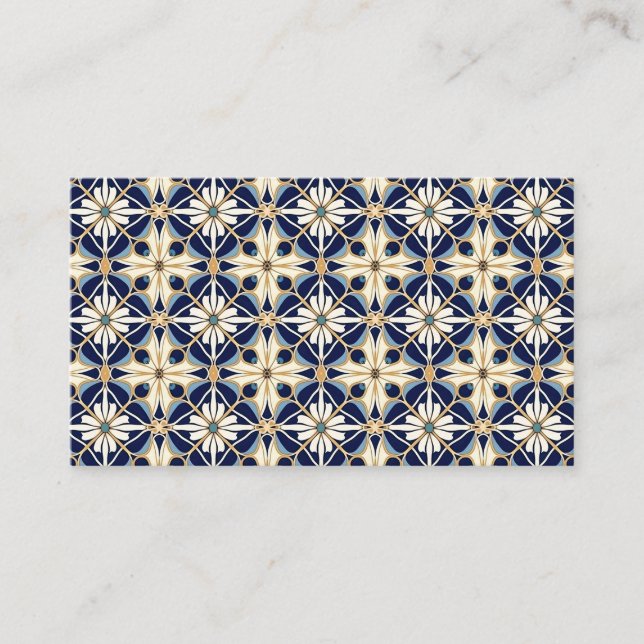 Carte De Visite Carreaux de mosaïque Motif sans couture arabe morr (Devant)