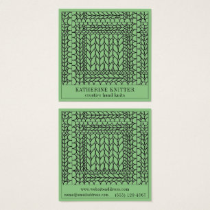 CARTE DE VISITE CARRÉE KNIT PURL SAGE