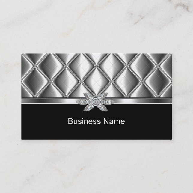 Carte de visite Carrelage Argent Trim Diamond Bijo (Devant)