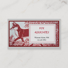 Carte De Visite Carrelage en céramique Red Grey Fox Design Élégant