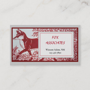 Carte De Visite Carrelage en céramique Red Grey Fox Design Élégant