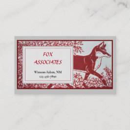 Carte De Visite Carrelage en céramique Red Grey Fox Design Élégant