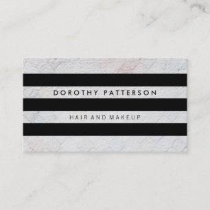 Carte De Visite Carrelage Motif blanc / Bandes noires Moderne
