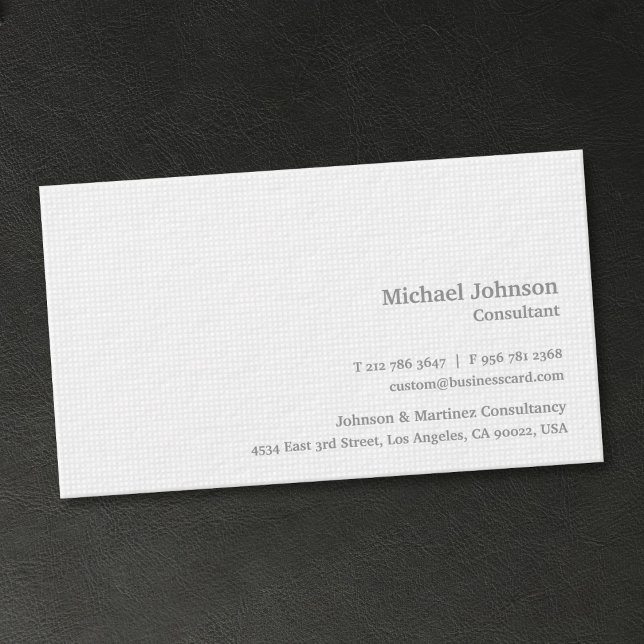 Carte De Visite Carrés blancs modernes personnalisés Premium épais (Personalized Modern White Squares Premium Thick Business Card)