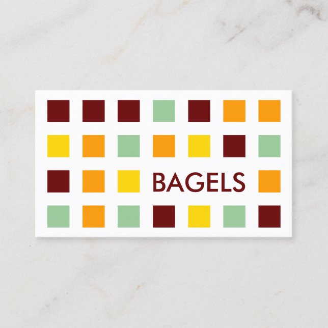 Carte De Visite Carrés de mod de BAGELS (Devant)