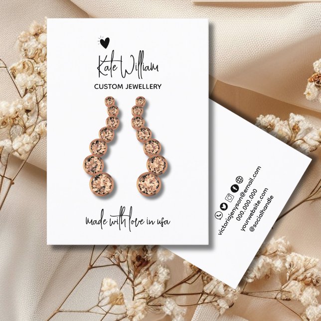 Carte De Visite Carrosserie noir blanc bijoux (Créateur téléchargé)