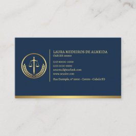 Carte De Visite Cartão de Visita Advogado - Azul Marinho