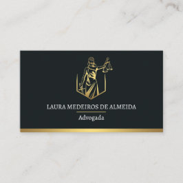 Carte De Visite Cartão de Visita Advogado - Preto e Branco