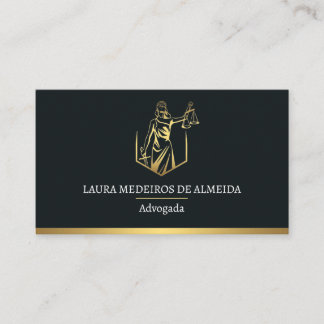 Carte De Visite Cartão de Visita Advogado - Preto e Branco