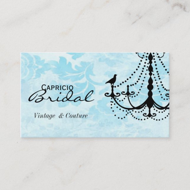 Carte De Visite Carte-Aqua 2 d'affaires de lustre de damassé (Devant)