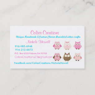 Carte De Visite carte, créations de Colies, &Custom fait main