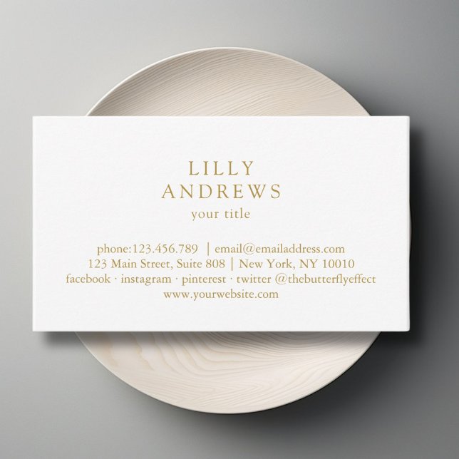 Carte de visite Carte de visite blanc minimal (White Minimal Business Card Business Card)
