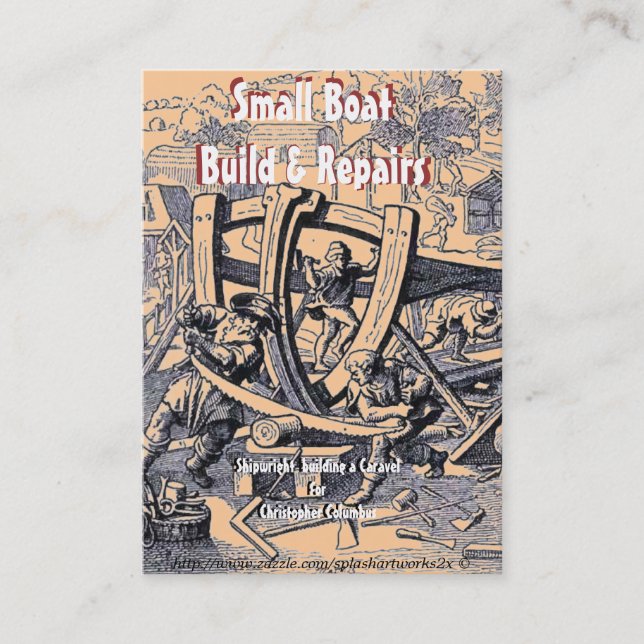 Carte De Visite "Carte de visite de réparation de constructeur de (Devant)