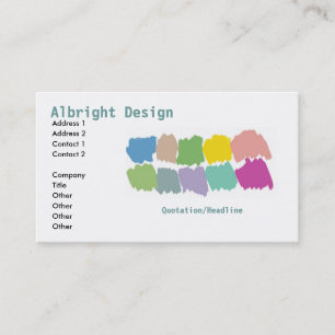 Carte De Visite Carte-sta d'affaires d'échantillons de pinceau de