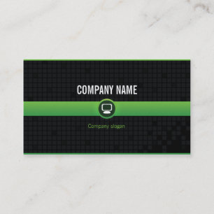 Carte De Visite Carte visite - Professionnel informatique verte v2