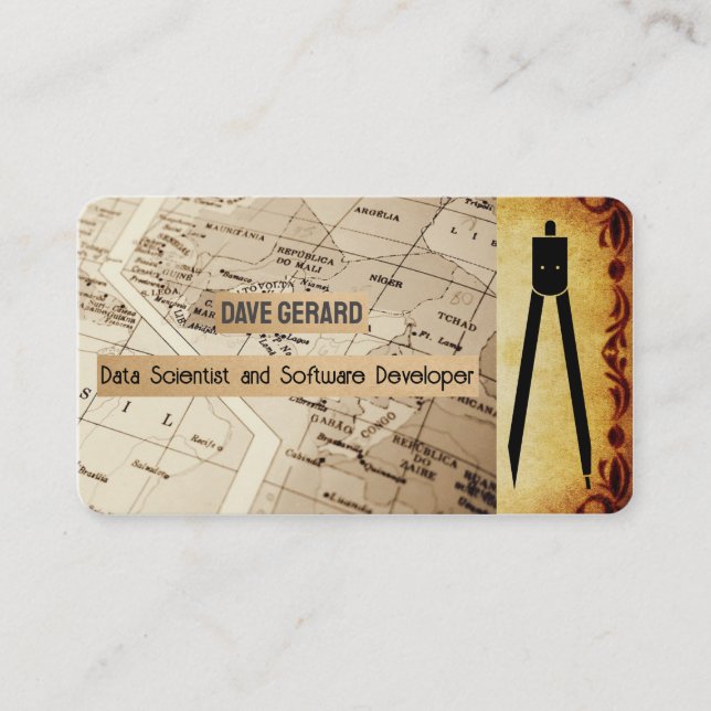 Carte De Visite Cartographe développement studio Premium Silk Pape (Devant)