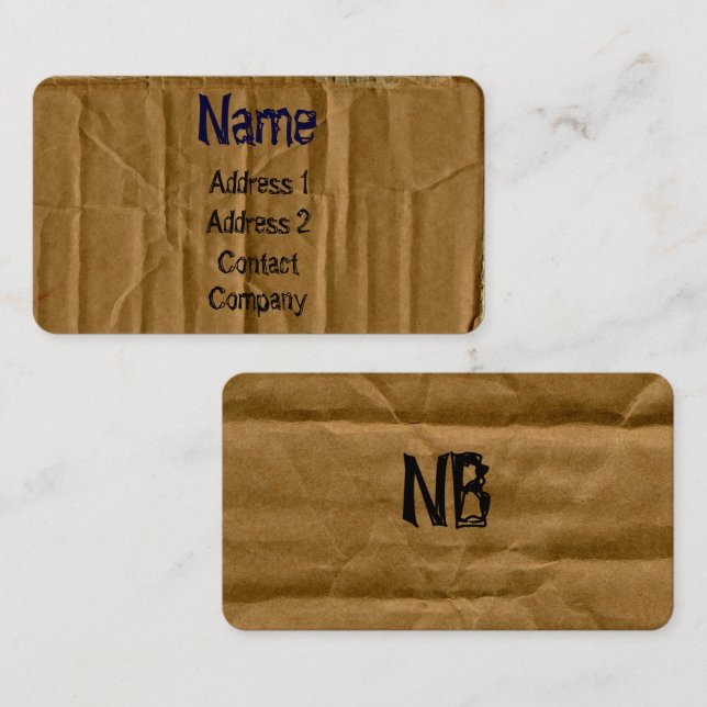 Carte de visite Carton (Devant / Derrière)