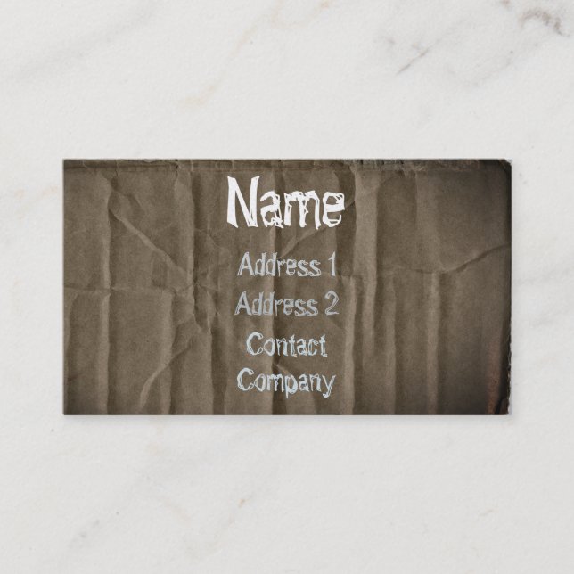 Carte de visite Carton Charred (Devant)