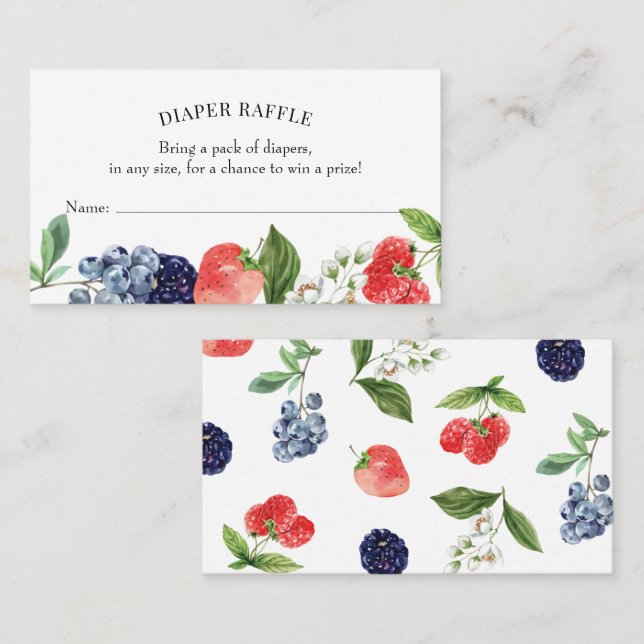 Carte De Visite Carton d'insertion de fraise Berry Sweet (Devant / Derrière)
