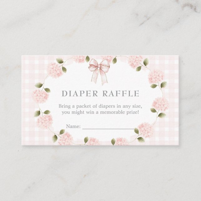 Carte De Visite Carton d'invitation pour baby shower à fleurs rose (Devant)