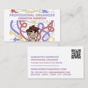 Carte De Visite Cartoon Chaos Design, Organisateur Professionnel