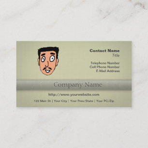 Carte De Visite Cartoon Mauvais ramassage ligne Slimy Mustache Guy