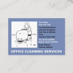Carte De Visite Cartoon Office Cleaning Services