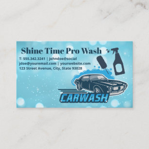 Carte De Visite Carwash Autos Outils de nettoyage