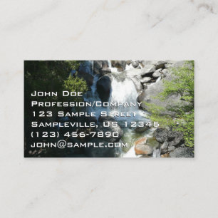 Carte De Visite Cascade Falls dans le parc national de Yosemite